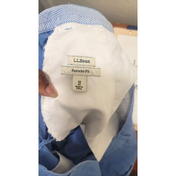 L.L Bean women's favorite fit blue fabric dreasing plus size pant size 18 - Picture 7 of 7